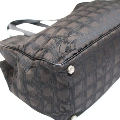 CHANEL New Travel Line MM Nylon Bag Black Size ONE SIZE