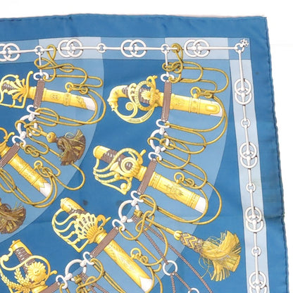 HERMES Carre 45 Cliqueti Sword Silk Scarf Size ONE SIZE