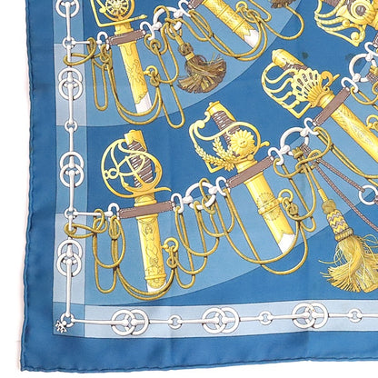 HERMES Carre 45 Cliqueti Sword Silk Scarf Size ONE SIZE