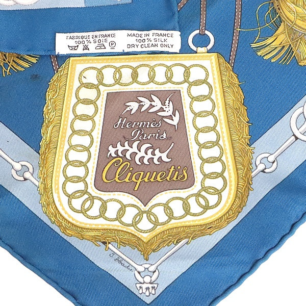 HERMES Carre 45 Cliqueti Sword Silk Scarf Size ONE SIZE