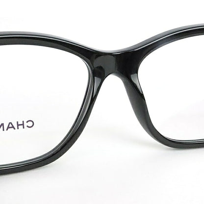 CHANEL Coco Mark Bicolor Sunglasses Black White Size 53