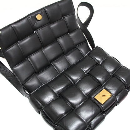 BOTTEGA VENETA Intrecciato Leather Black Shoulder Bag Size ONE SIZE