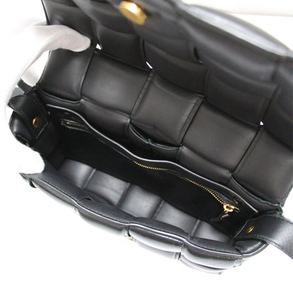 BOTTEGA VENETA Intrecciato Leather Black Shoulder Bag Size ONE SIZE