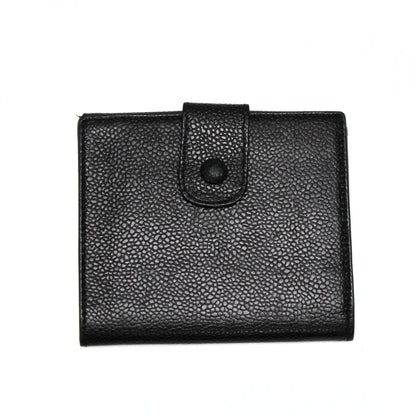 CHANEL Big CC Caviar Trifold Wallet Black Size ONE SIZE