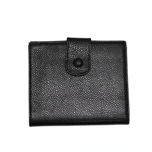 CHANEL Big CC Caviar Trifold Wallet Black Size ONE SIZE