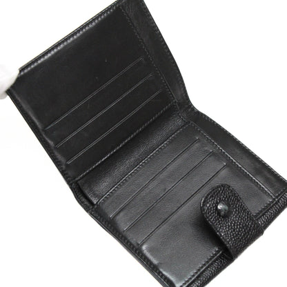CHANEL Big CC Caviar Trifold Wallet Black Size ONE SIZE