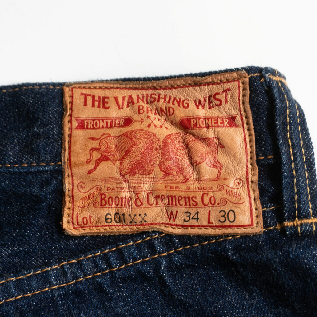 FREEWHEELERS THE VANISHING WEST 601XX 14oz Denim Size 34×30