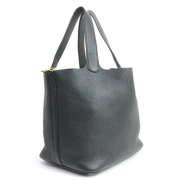 HERMES Picotin Lock MM Taurillon Handbag Black Size ONE SIZE