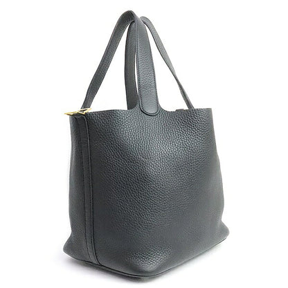 HERMES Picotin Lock MM Taurillon Handbag Black Size ONE SIZE