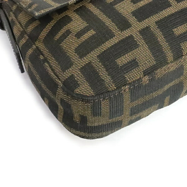 FENDI Mamma Baguette Zucca Canvas Shoulder Bag Size ONE SIZE