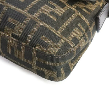 FENDI Mamma Baguette Zucca Canvas Shoulder Bag Size ONE SIZE
