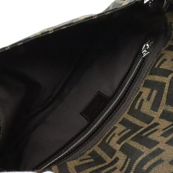 FENDI Mamma Baguette Zucca Canvas Shoulder Bag Size ONE SIZE