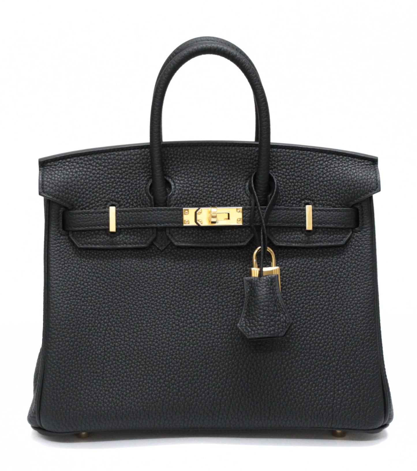 HERMES Birkin 25 Togo Black G HW Handbag Size ONE SIZE