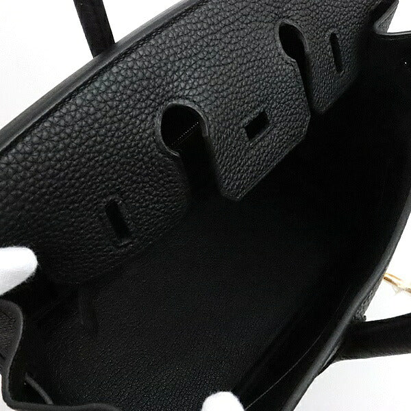 HERMES Birkin 25 Togo Black G HW Handbag Size ONE SIZE