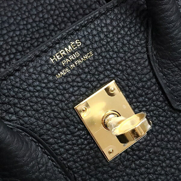 HERMES Birkin 25 Togo Black G HW Handbag Size ONE SIZE