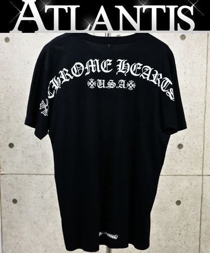 CHROME HEARTS Old English Arch Logo T-Shirt Black Size L