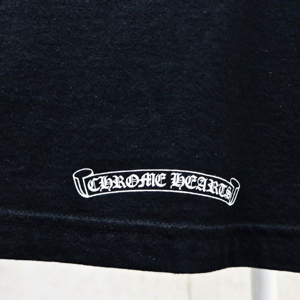 CHROME HEARTS Old English Arch Logo T-Shirt Black Size L