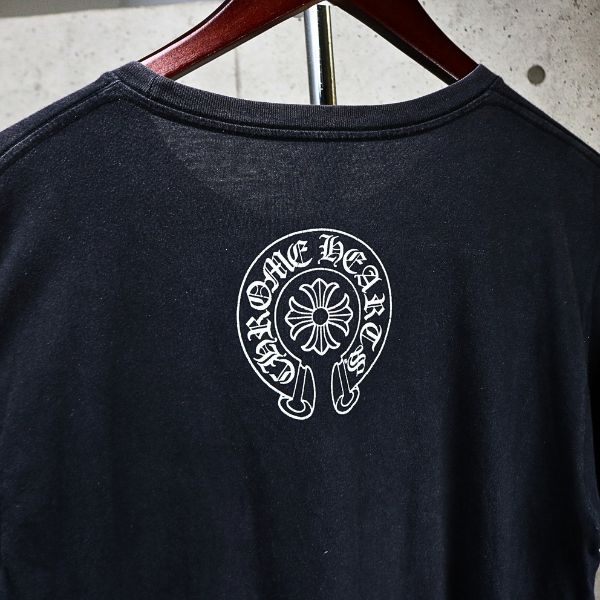 CHROME HEARTS T-Bar Horseshoe Cotton T-Shirt Black Size M