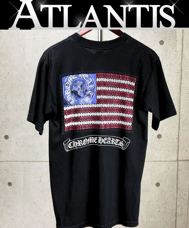 CHROME HEARTS American Flag Vine Dagger T-Shirt Black Size M