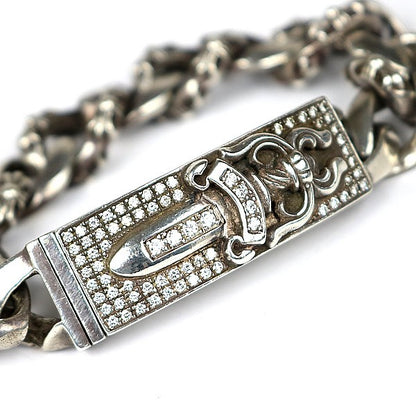 CHROME HEARTS Fancy Link Bracelet Silver Size ONE SIZE