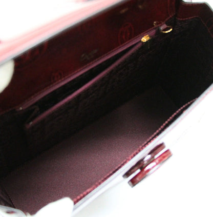 Cartier Happy Birthday Leather Handbag Red Size ONE SIZE