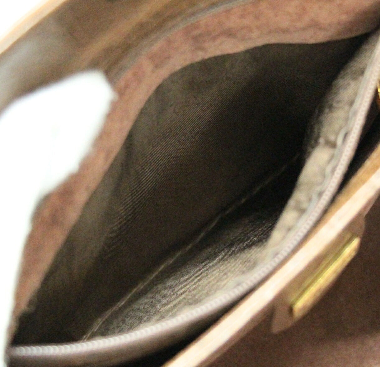 GUCCI Vintage Ostrich Leather Handbag Brown Size ONE SIZE