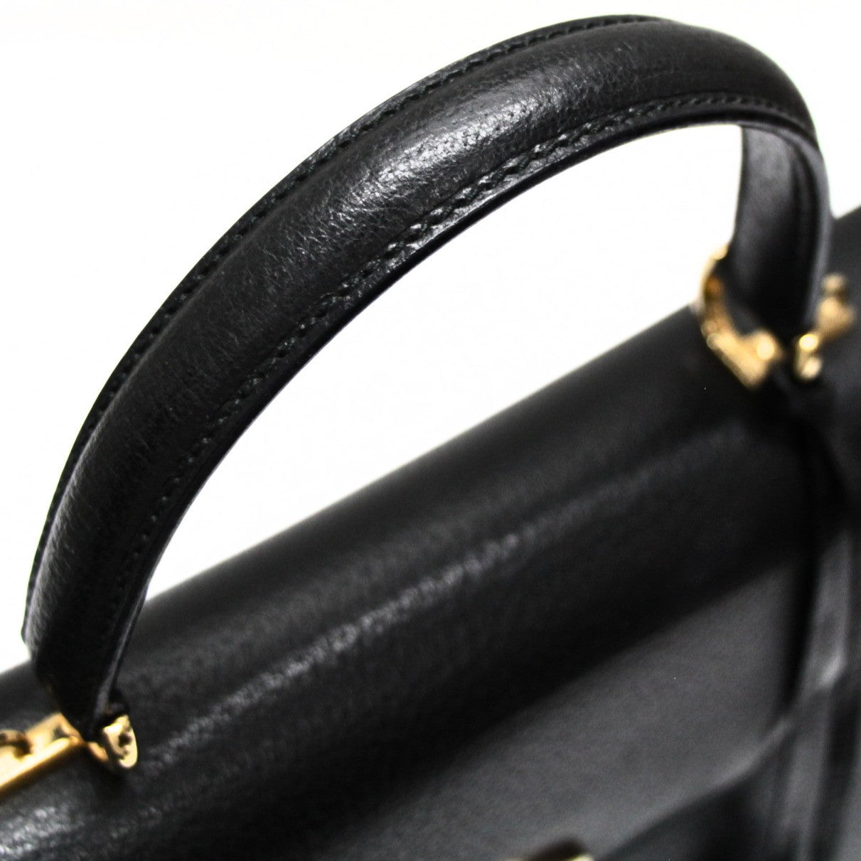 GUCCI Black Leather Lady Lock 2-WAY Bag Size ONE SIZE