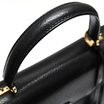 GUCCI Black Leather Lady Lock 2-WAY Bag Size ONE SIZE