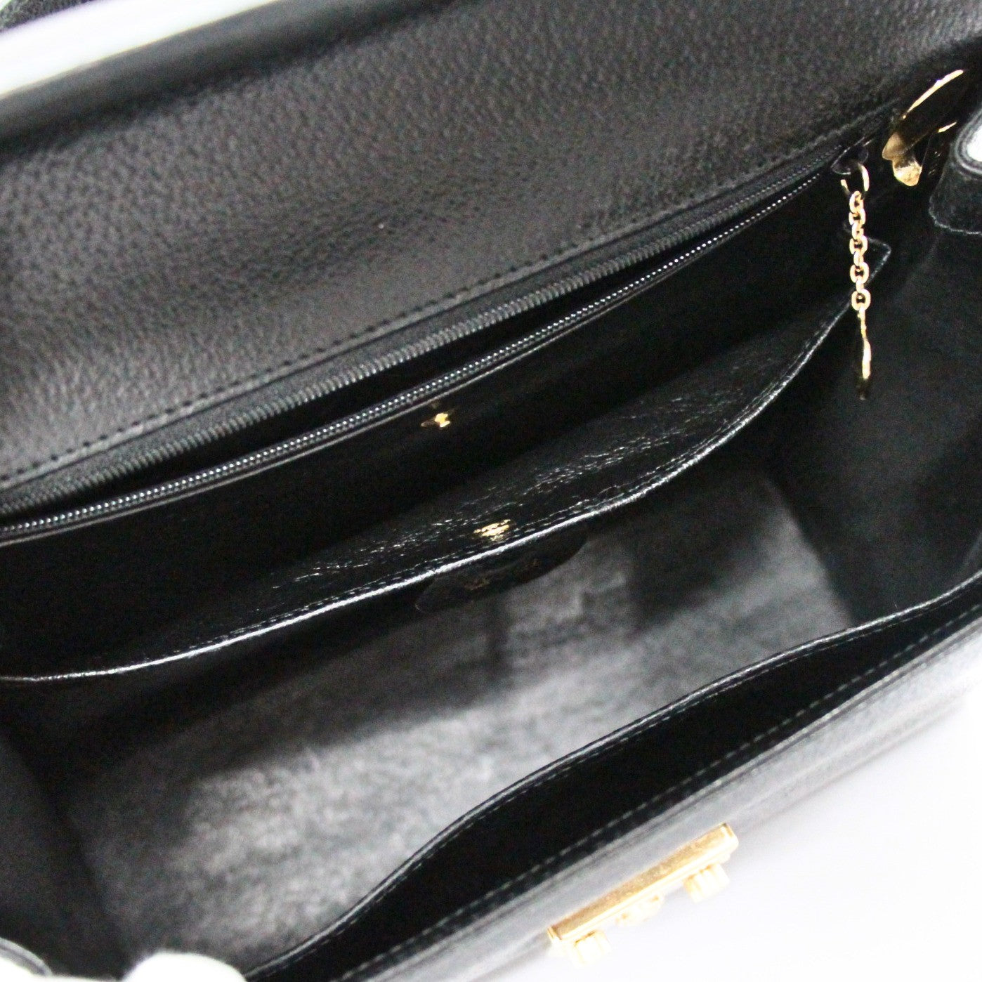 GUCCI Black Leather Lady Lock 2-WAY Bag Size ONE SIZE