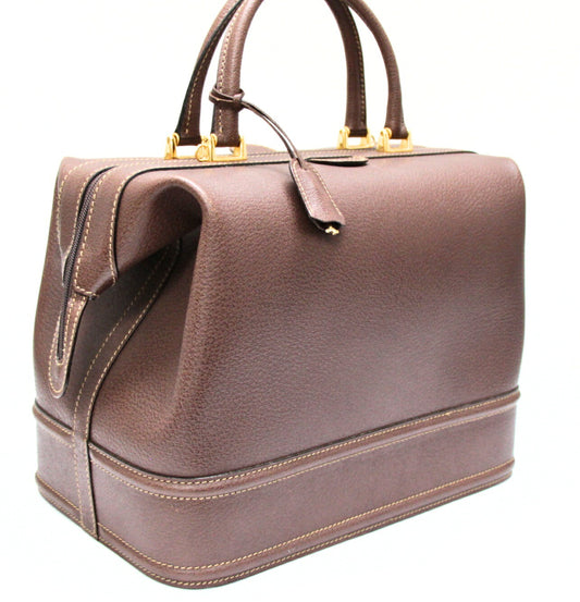 GUCCI Vintage Leather 2-WAY Doctor's Bag Brown Size ONE SIZE