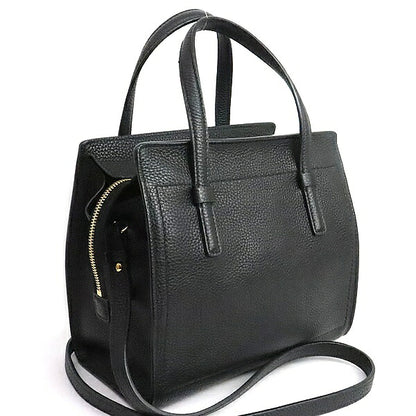 Salvatore Ferragamo Amy Leather Handbag Black Size ONE SIZE
