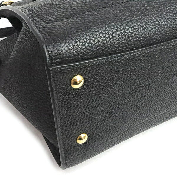 Salvatore Ferragamo Amy Leather Handbag Black Size ONE SIZE