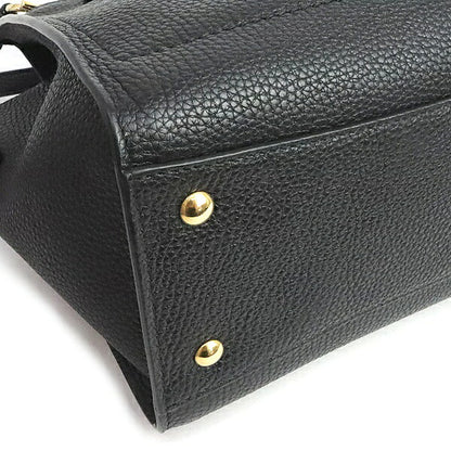 Salvatore Ferragamo Amy Leather Handbag Black Size ONE SIZE