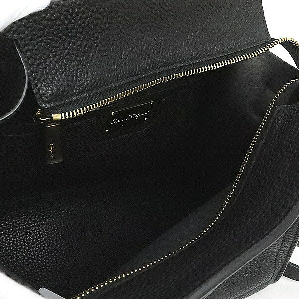 Salvatore Ferragamo Amy Leather Handbag Black Size ONE SIZE