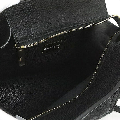 Salvatore Ferragamo Amy Leather Handbag Black Size ONE SIZE