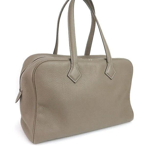 HERMES Victoria 35 Taurillon Bag Etoupe Size ONE SIZE