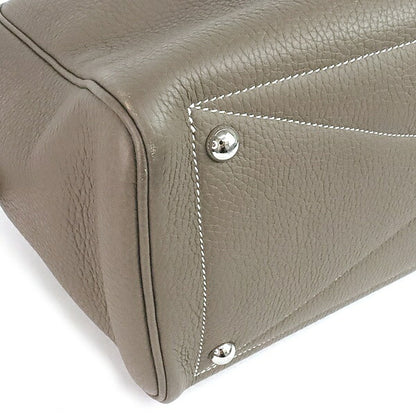 HERMES Victoria 35 Taurillon Bag Etoupe Size ONE SIZE