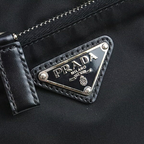 PRADA Triangle Logo Nylon Leather Bag BR3249 Size ONE SIZE