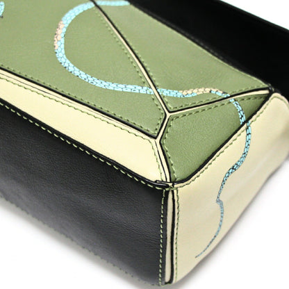 LOEWE Paula's Ibiza Mini Puzzle Bag Green Size ONE SIZE