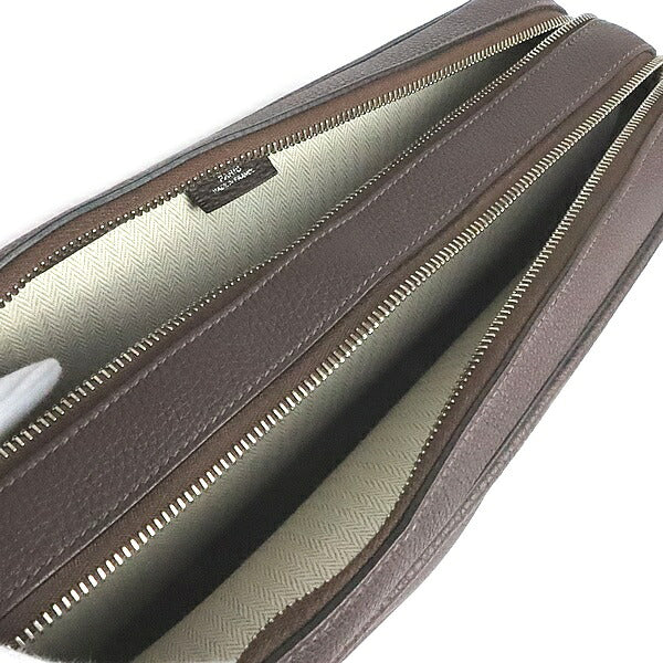 HERMES Sac Evedri Reporter Evergrain Bag Brown Size ONE SIZE