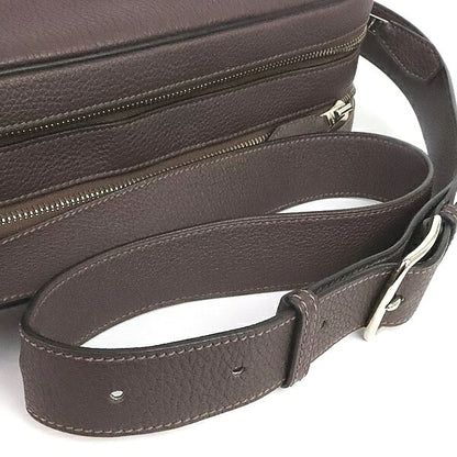 HERMES Sac Evedri Reporter Evergrain Bag Brown Size ONE SIZE