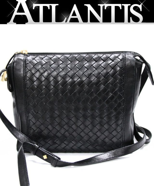 BOTTEGA VENETA Vintage Intrecciato Bag Black Size ONE SIZE
