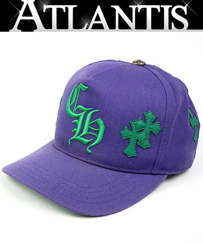 CHROME HEARTS Cross Patch CH Logo Cap Purple Size ONE SIZE