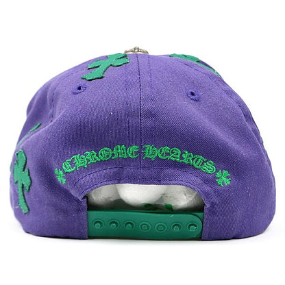CHROME HEARTS Cross Patch CH Logo Cap Purple Size ONE SIZE