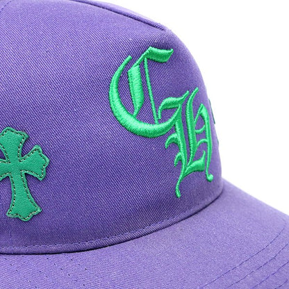 CHROME HEARTS Cross Patch CH Logo Cap Purple Size ONE SIZE
