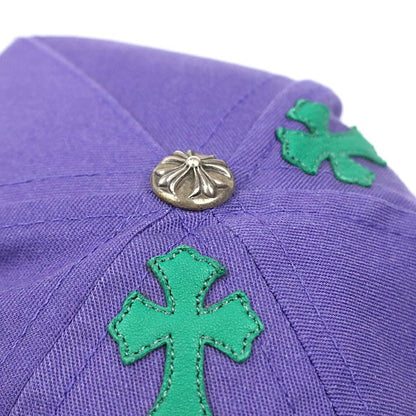 CHROME HEARTS Cross Patch CH Logo Cap Purple Size ONE SIZE