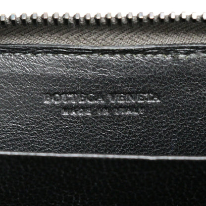 BOTTEGA VENETA Intrecciato Leather Wallet Gray Size ONE SIZE