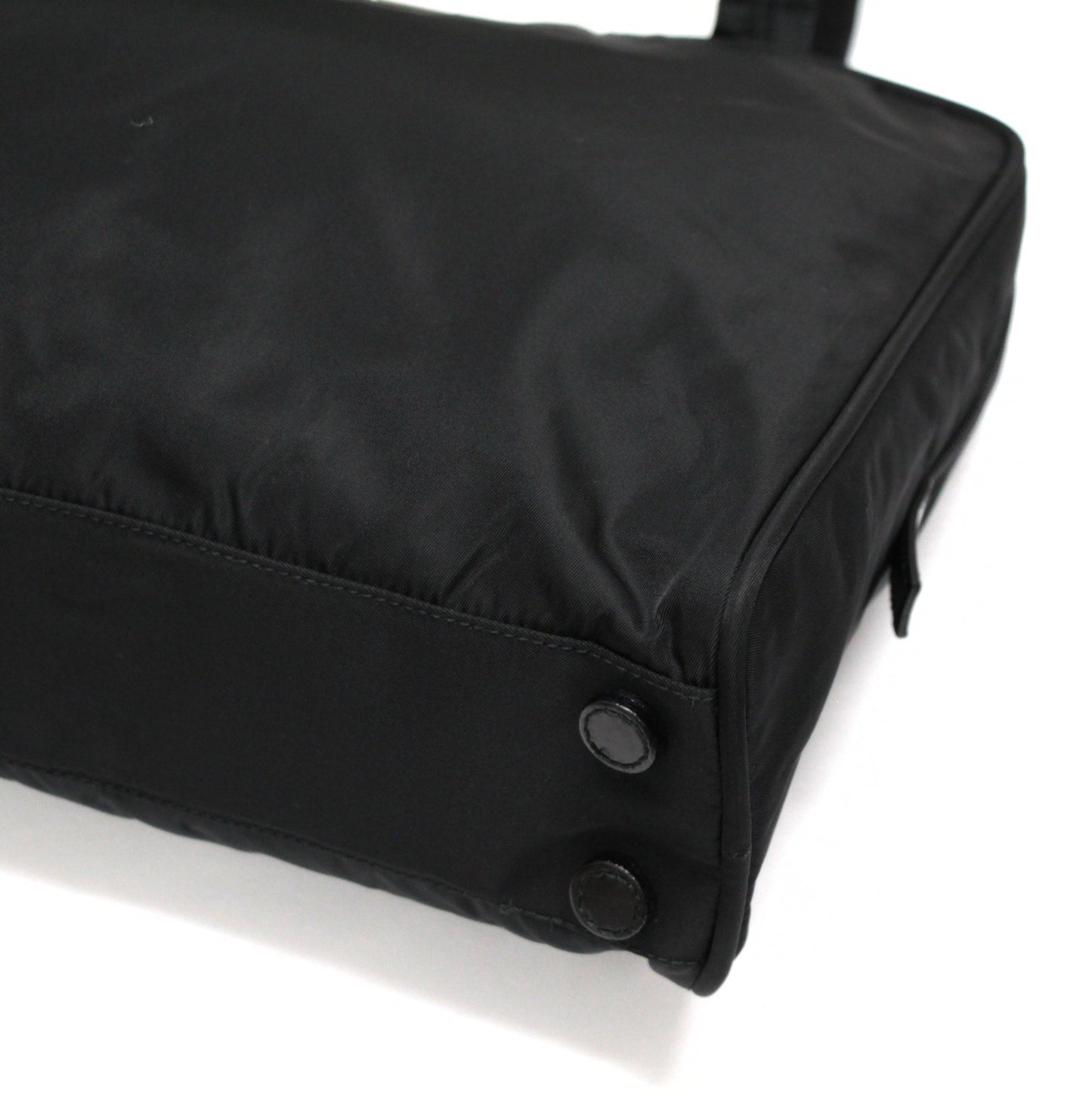 PRADA Triangle Logo Nylon Handbag Black Size ONE SIZE
