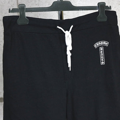 CHROME HEARTS TBAR Horseshoe Shorts Poly Cotton Black Size L