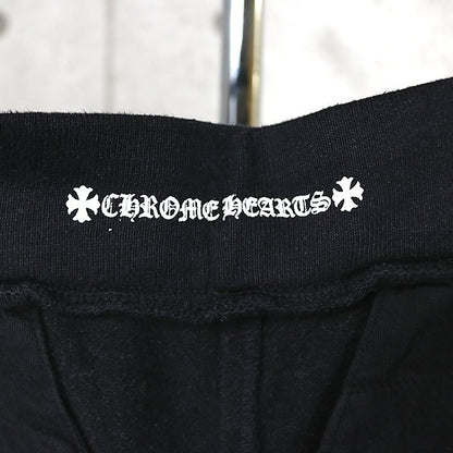 CHROME HEARTS TBAR Horseshoe Shorts Poly Cotton Black Size L